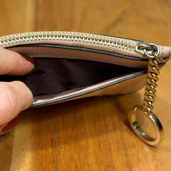 Kate Spade Minimalist Darcy Medium L-Zip Leather Card Holder Wallet-Light Fawn - Picture 10 of 10